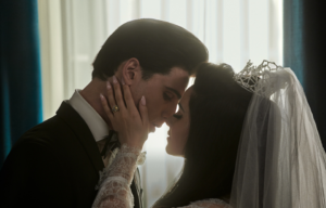 Jacob Elordi and Cailee Spaeny as Elvis and Priscilla Presley in 'Priscilla'